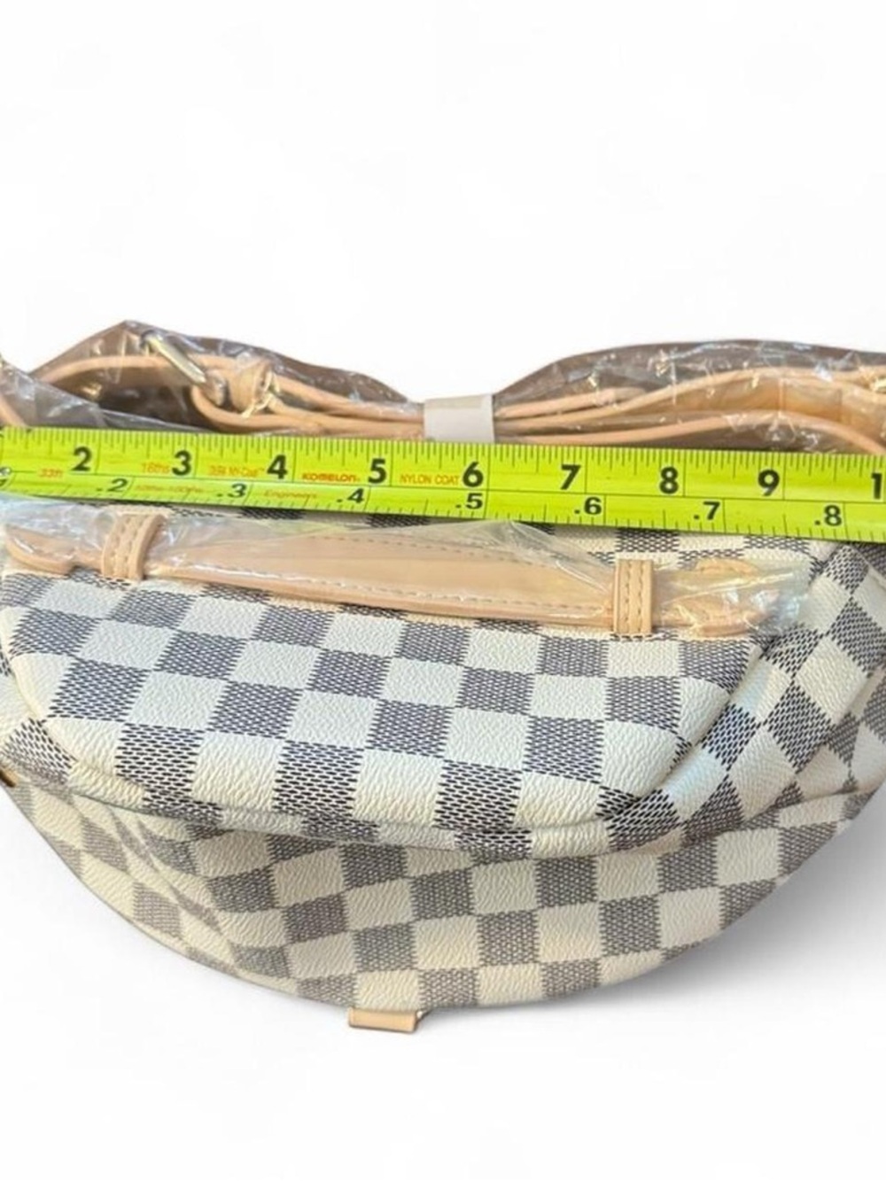 New* grey and white checkered Fanny pack. - Picture 4 of 6